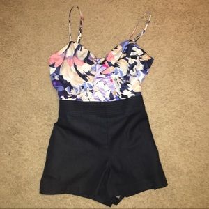 Velvet Heart Floral top Romper
